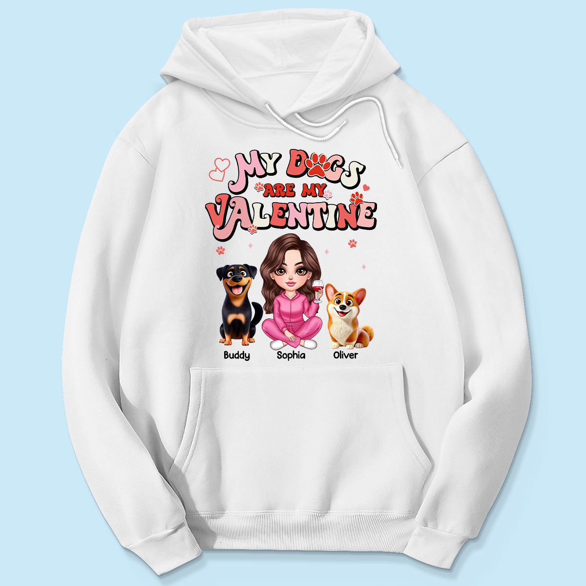 Personalized Shirt For Dog Mom, My Dogs Are My Valentine