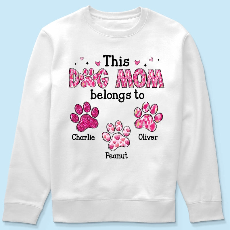 This Dog Mom Belongs To Personalized Shirt, Gift For Dog Lovers, Dog Moms