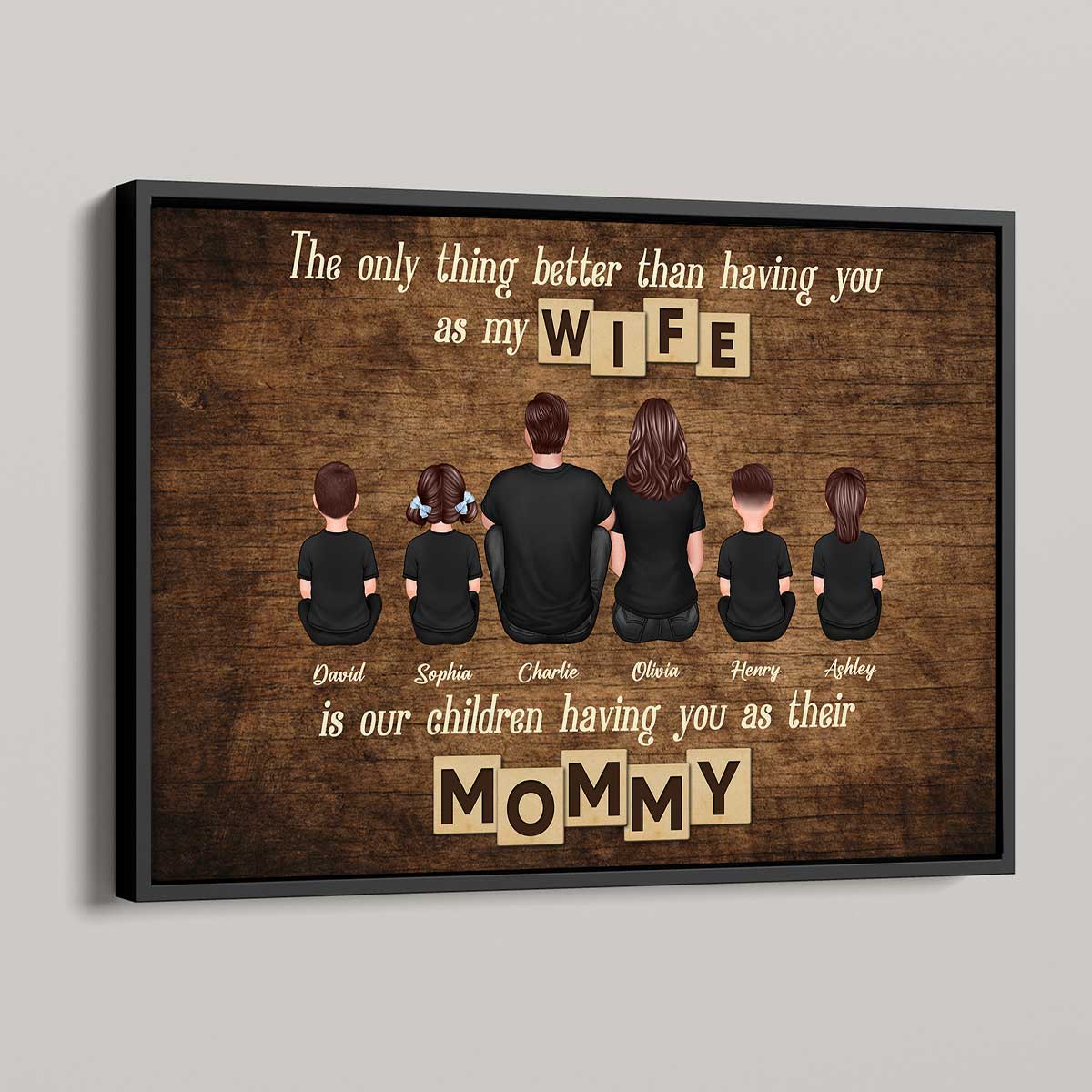 Having You As Their Mommy Personalized Poster, Gift For Wife, Her
