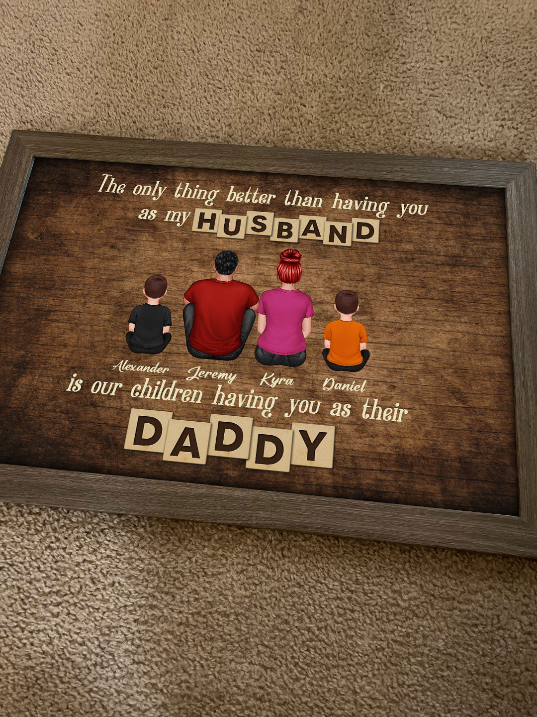 The Only Thing Better Than Gift for Dad Grandpa, Personalized Horizontal Poster