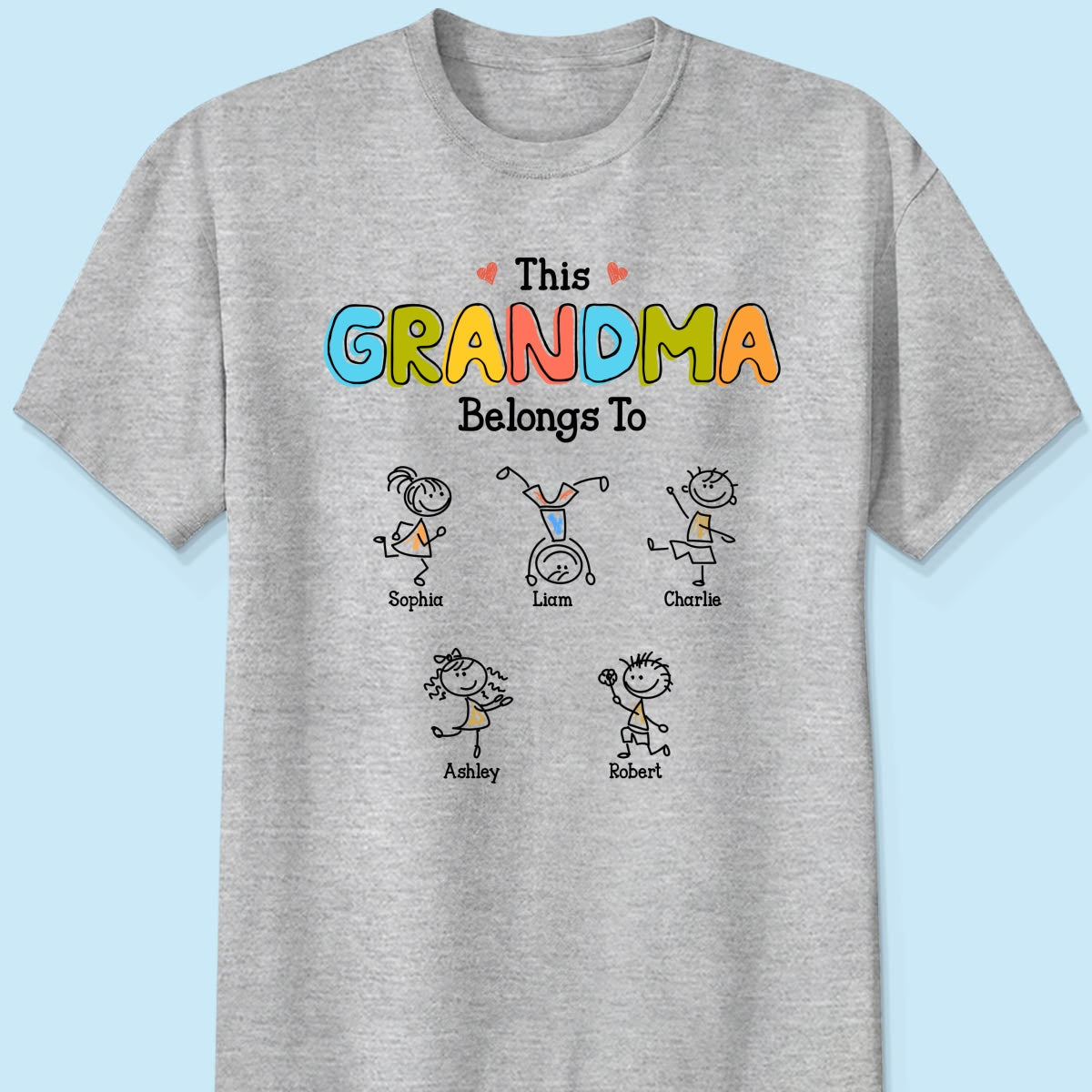 This Grandma Belongs To Drawing Personalized Shirt