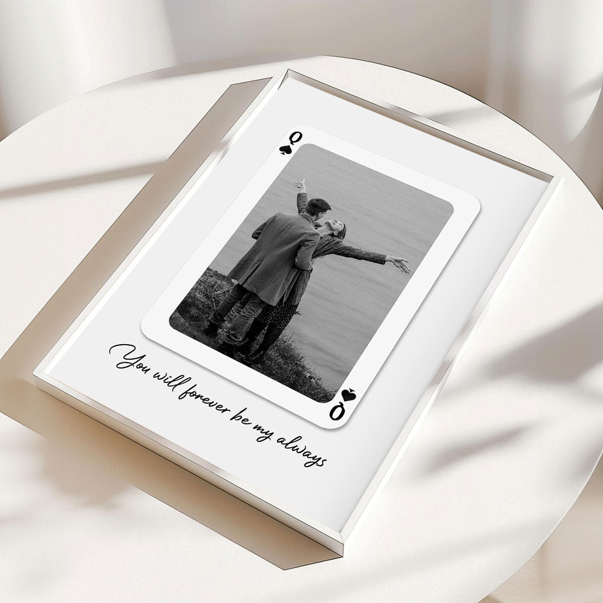 Custom Playing Cards Photo Print, Gift For Her Personalized Wall Art, Unique Couples Gift, Romantic Gift