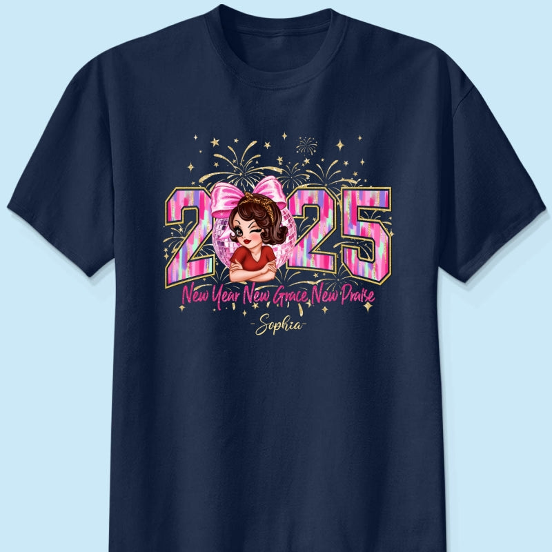 Happy New Year 2025 Pink Coquette Bow, Retro New Years, New Year Gift For Yourself