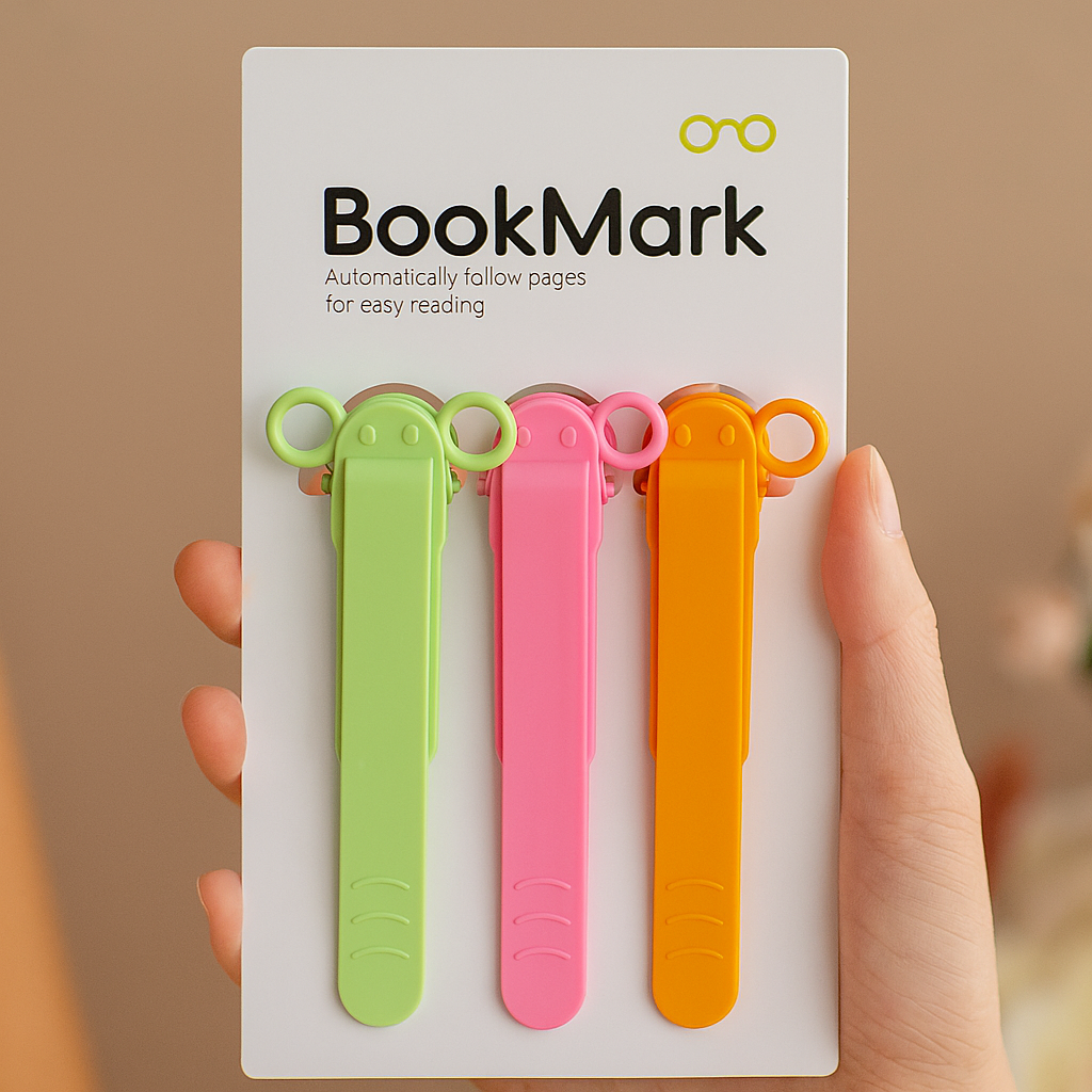 3pcs Silicone Bookmark Set