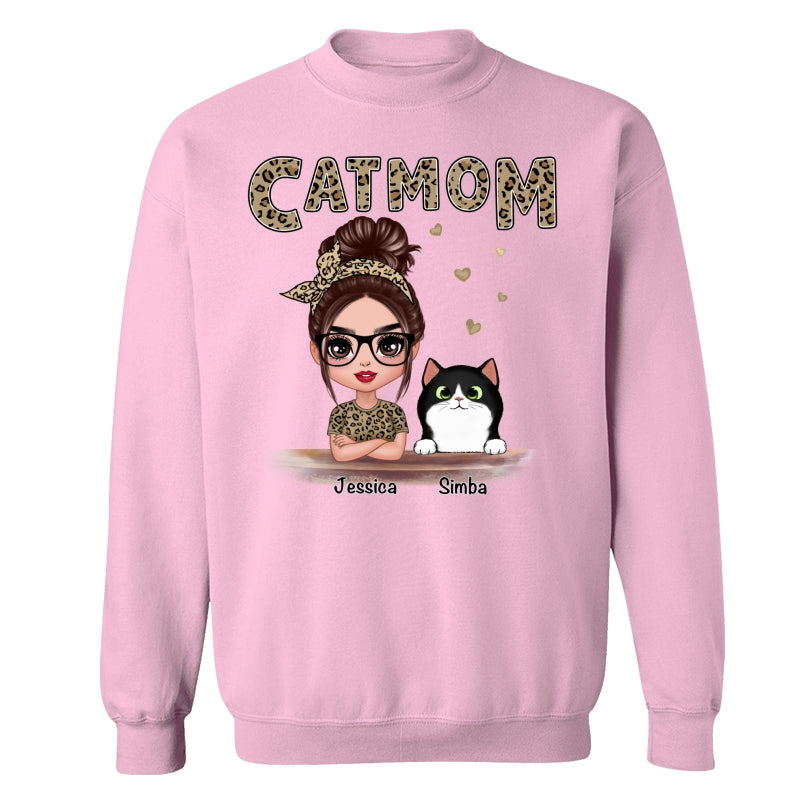 Leopard Shirt Doll Cat Mom Personalized Shirt