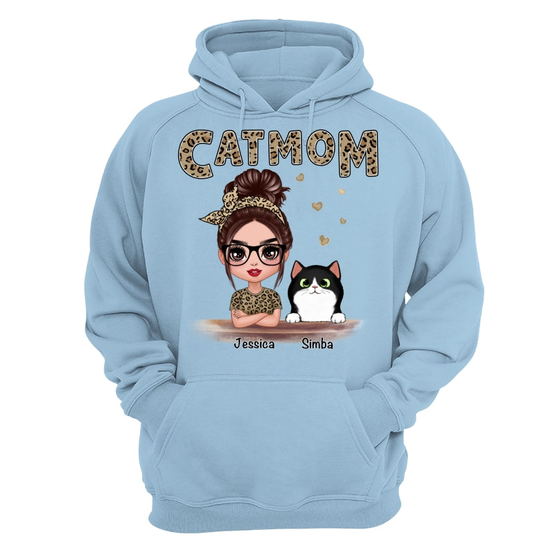 Leopard Shirt Doll Cat Mom Personalized Shirt