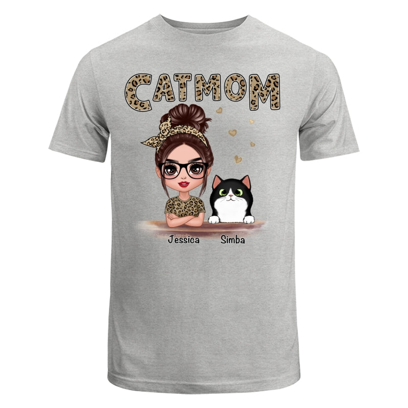 Leopard Shirt Doll Cat Mom Personalized Shirt