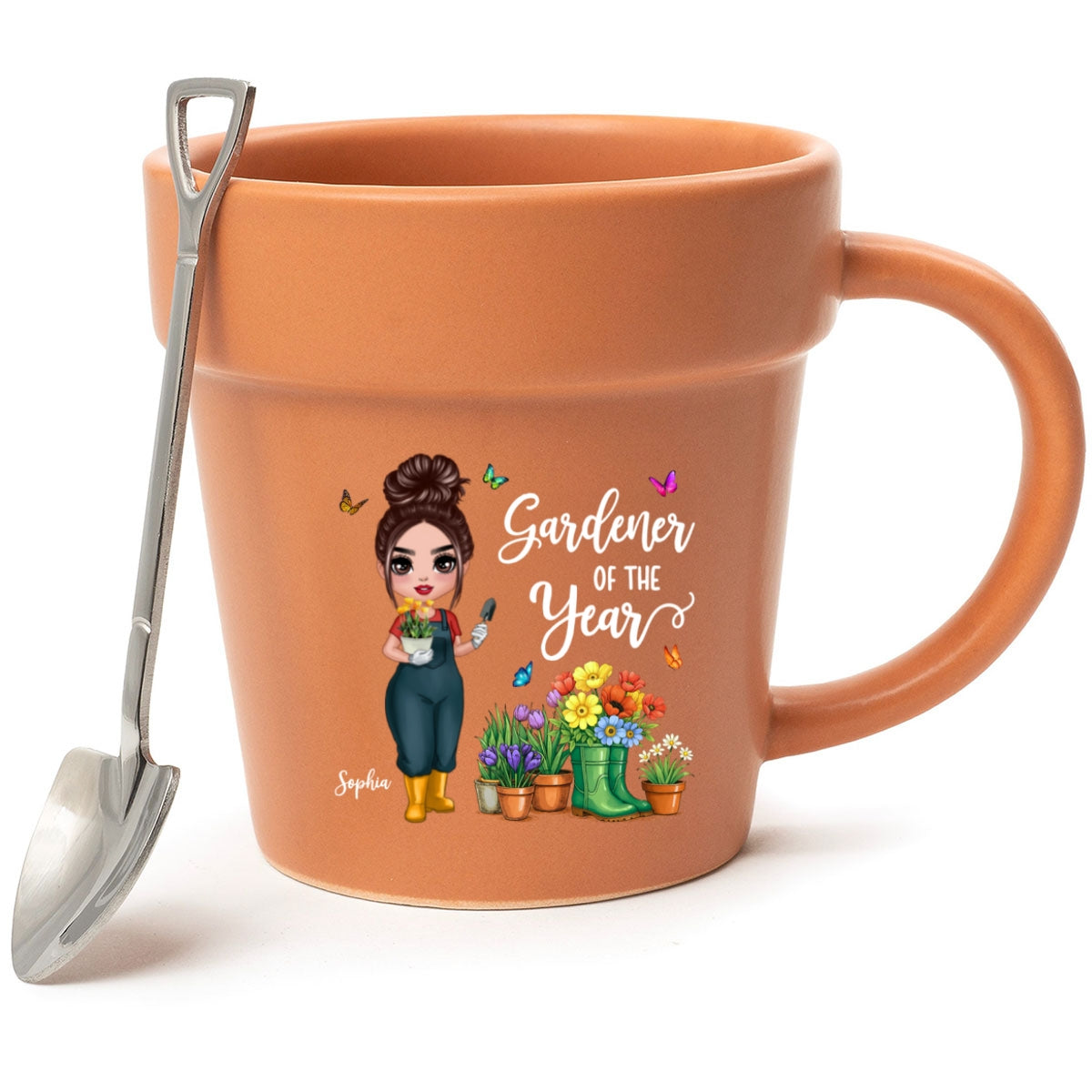 Gardener Of The Year Plant Lady Personalized Plant Pot Ceramic Mug