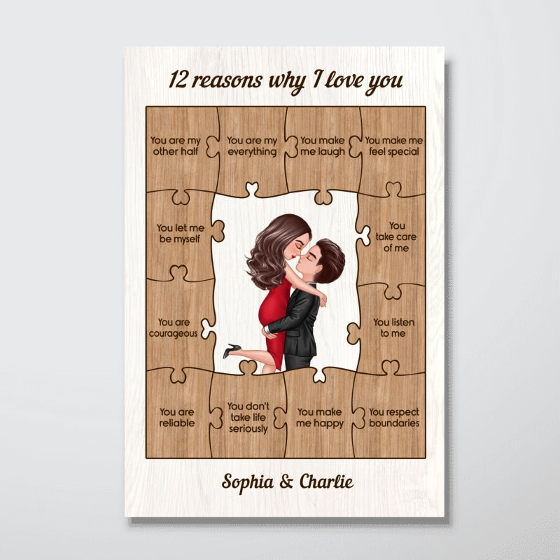The Reasons Why I Love You Gift For Him For Her Personalized Poster