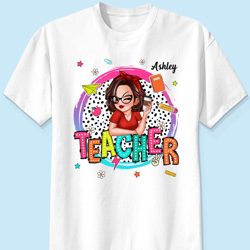 Teacher Personalized Summer Vibe Shirt, Back To School, Teacher Appreciation, Teacher Gift