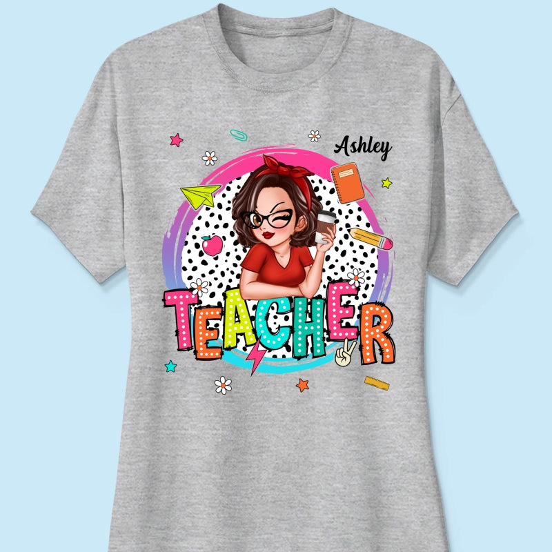 Teacher Personalized Summer Vibe Shirt, Back To School, Teacher Appreciation, Teacher Gift