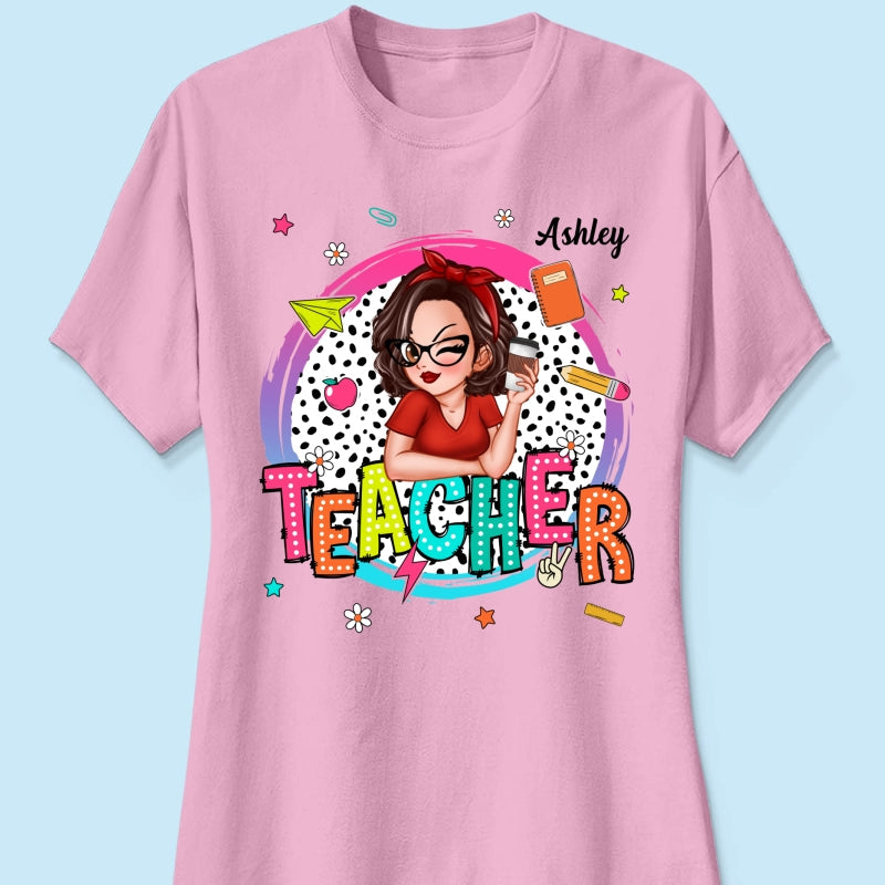 Teacher Personalized Summer Vibe Shirt, Back To School, Teacher Appreciation, Teacher Gift