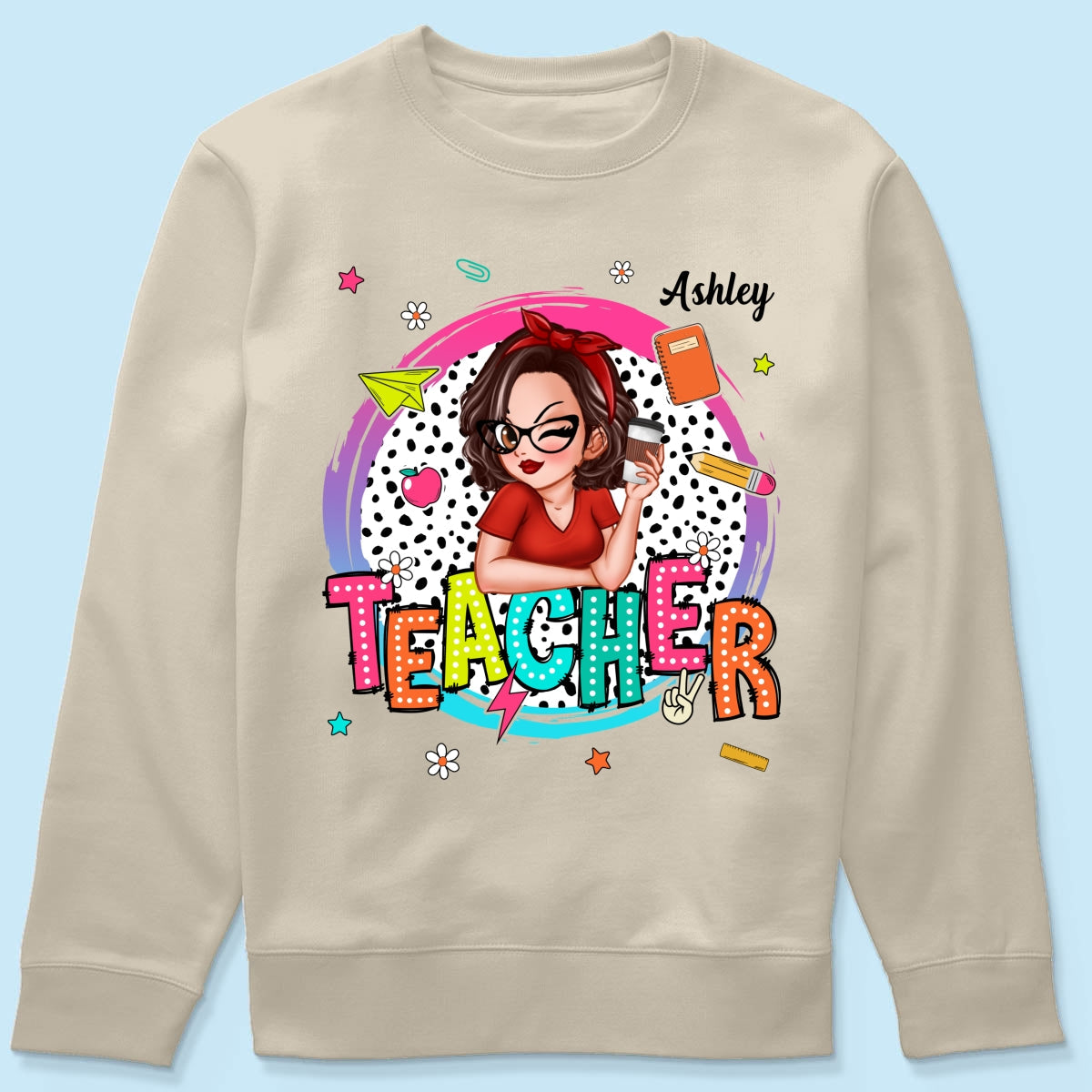 Teacher Personalized Summer Vibe Shirt, Back To School, Teacher Appreciation, Teacher Gift