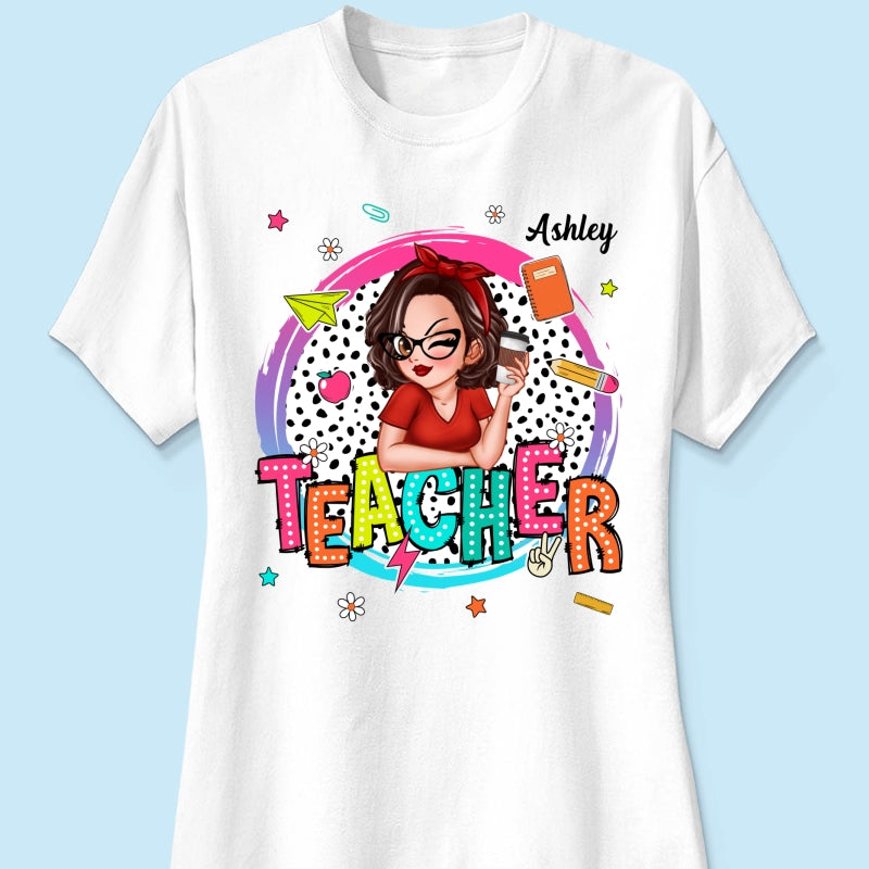 Teacher Personalized Summer Vibe Shirt, Back To School, Teacher Appreciation, Teacher Gift