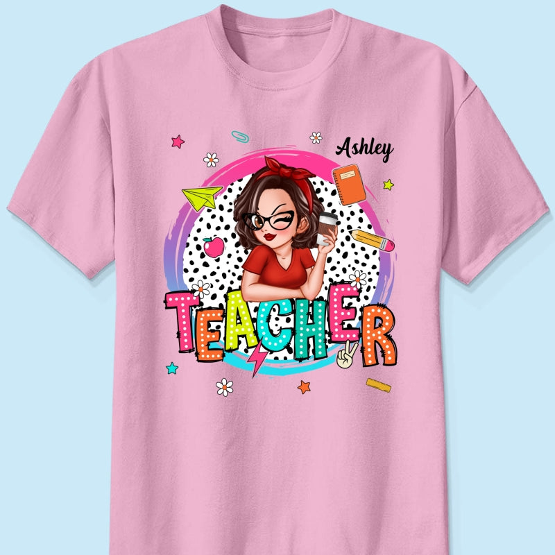 Teacher Personalized Summer Vibe Shirt, Back To School, Teacher Appreciation, Teacher Gift