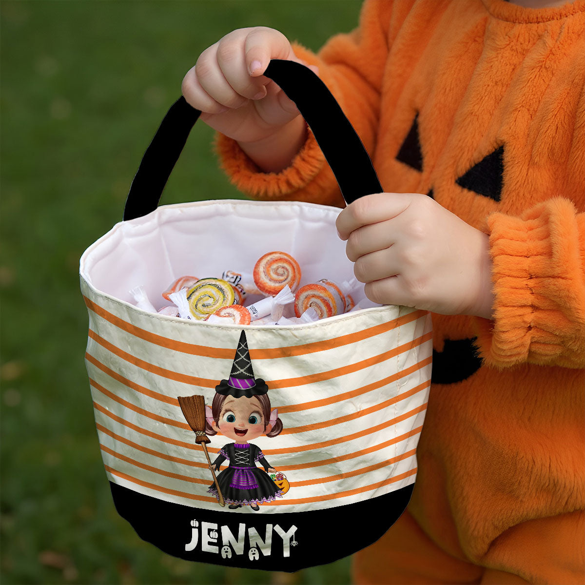 Cute 3D Halloween Cartoon Kids Personalized Trick or Treat Basket