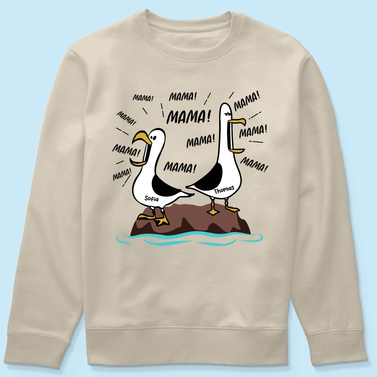 Mwen-Mama Mama! Mama! Mama! - Personalisiertes Shirt - Lustiges Muttertagsgeschenk fr Mutter