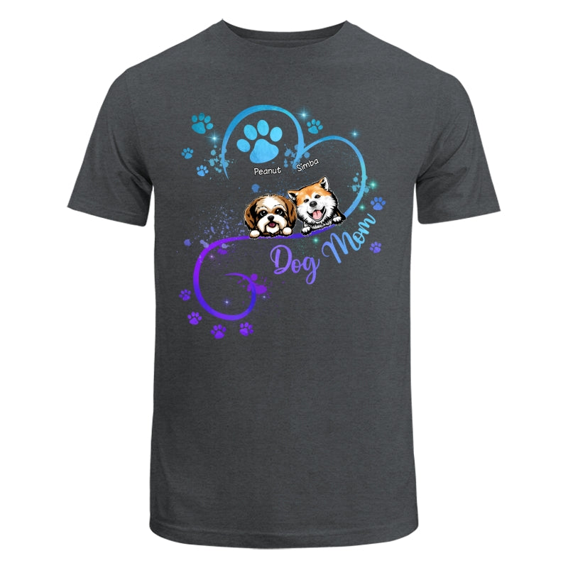 Peeking Dogs Dog Mom Heart Splash Personalized Shirt