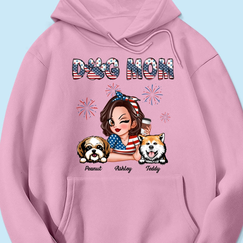 4th Of July Dog Mom Personalized Shirt, Gift For Dog Lover