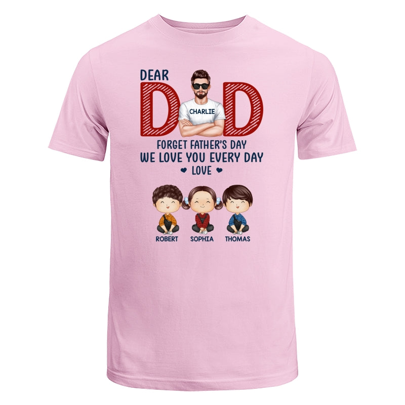 Dad Forget Father‘s Day Watercolor Cute Kids Personalized Shirt