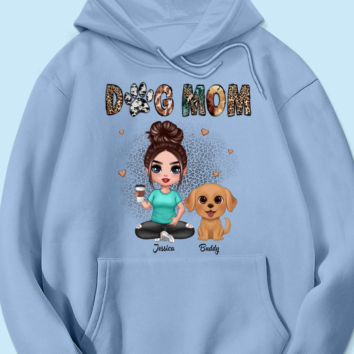 Animal Patterns Dog Mom Watercolor Cute Dogs Personalized Shirt