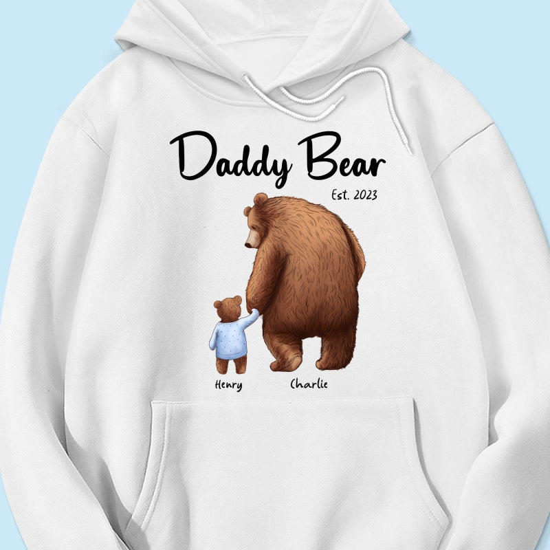 Daddy Bear Est. Papa Bear Father‘s Day Gift For Husband Dad Grandpa Personalized Shirt