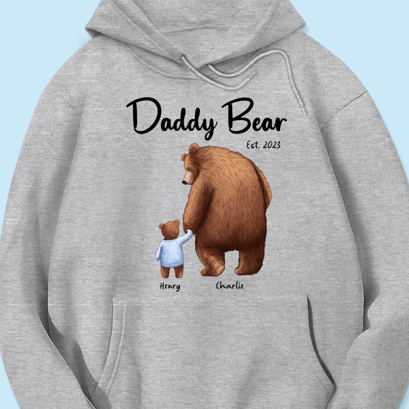 Daddy Bear Est. Papa Bear Father‘s Day Gift For Husband Dad Grandpa Personalized Shirt