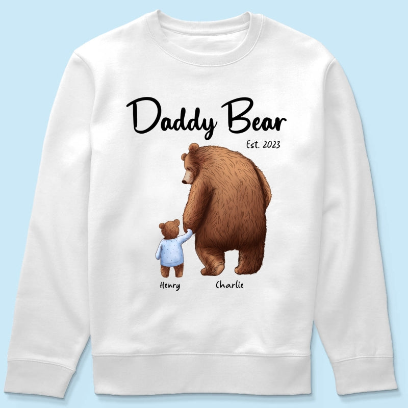 Daddy Bear Est. Papa Bear Father‘s Day Gift For Husband Dad Grandpa Personalized Shirt