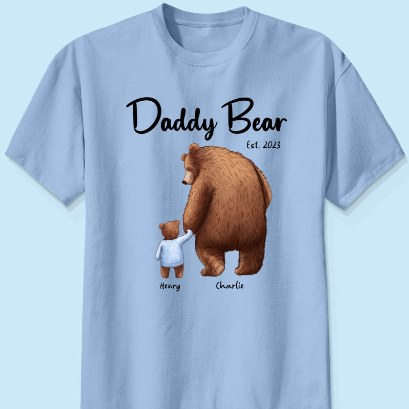 Daddy Bear Est. Papa Bear Father‘s Day Gift For Husband Dad Grandpa Personalized Shirt