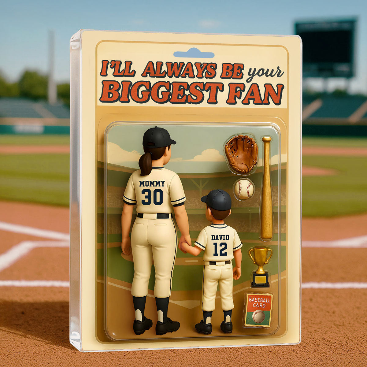 Baseball I Will Always Be Your Biggest Fan Personalized Rectangle Acrylic Block Plaque, Gift For Son, Daughter