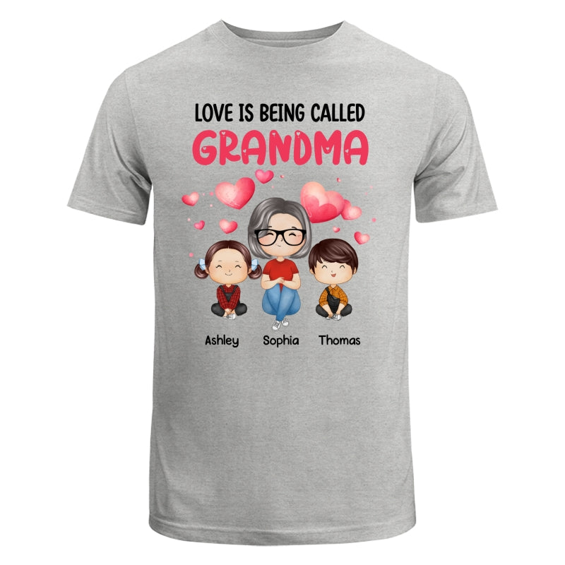Watercolor Hearts Doll Grandma Grandkids Watercolor Style Personalized Shirt