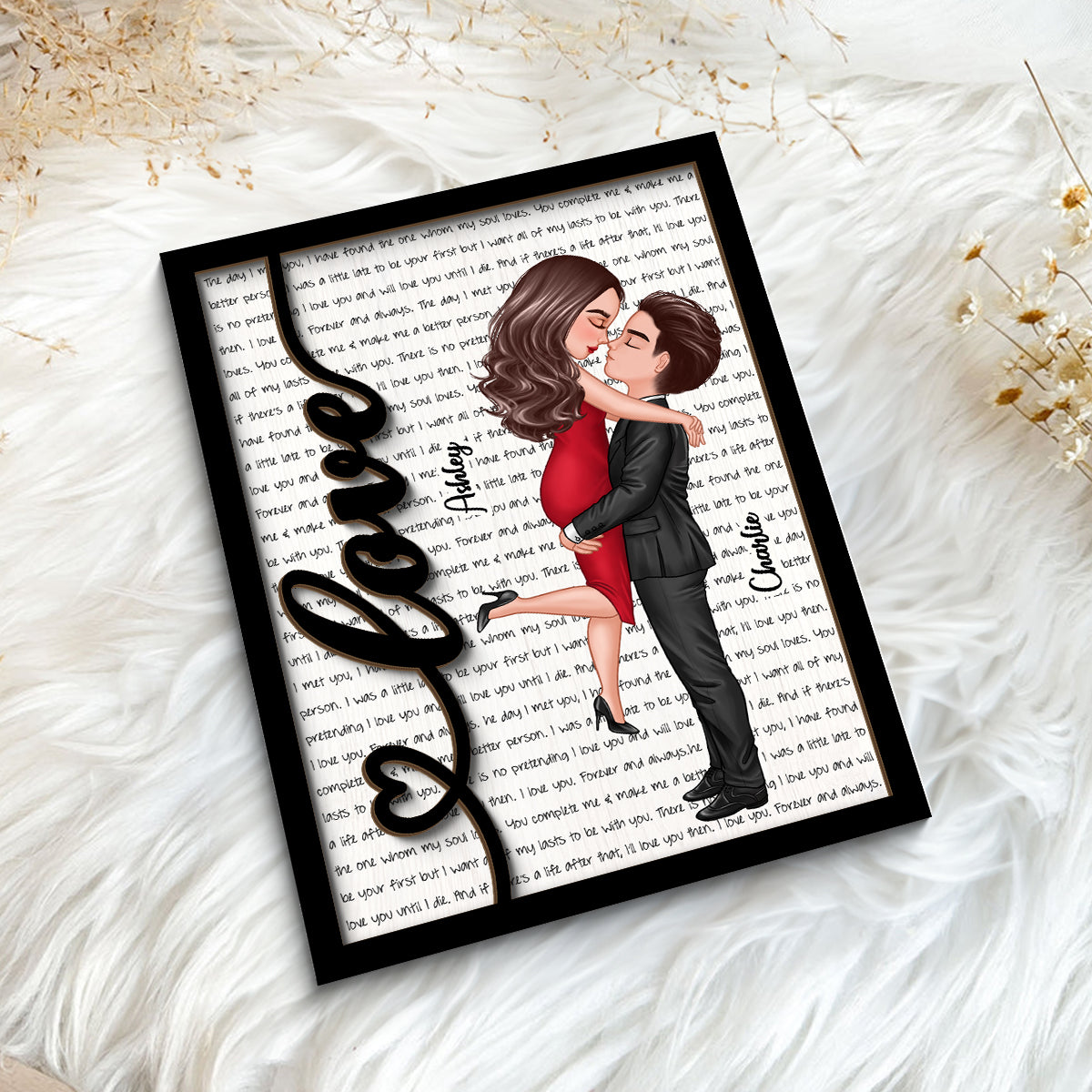Couple Love Be Mine Gift For Him For Her Personalized 2-layer Wooden Plaque