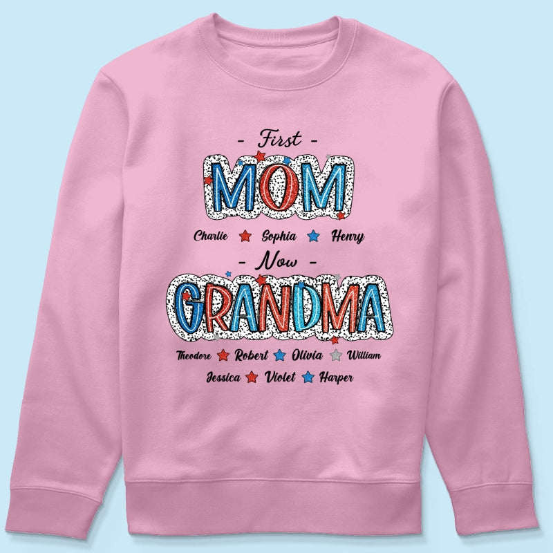 4th Of July First Mom Now Grandma Personalized Shirt