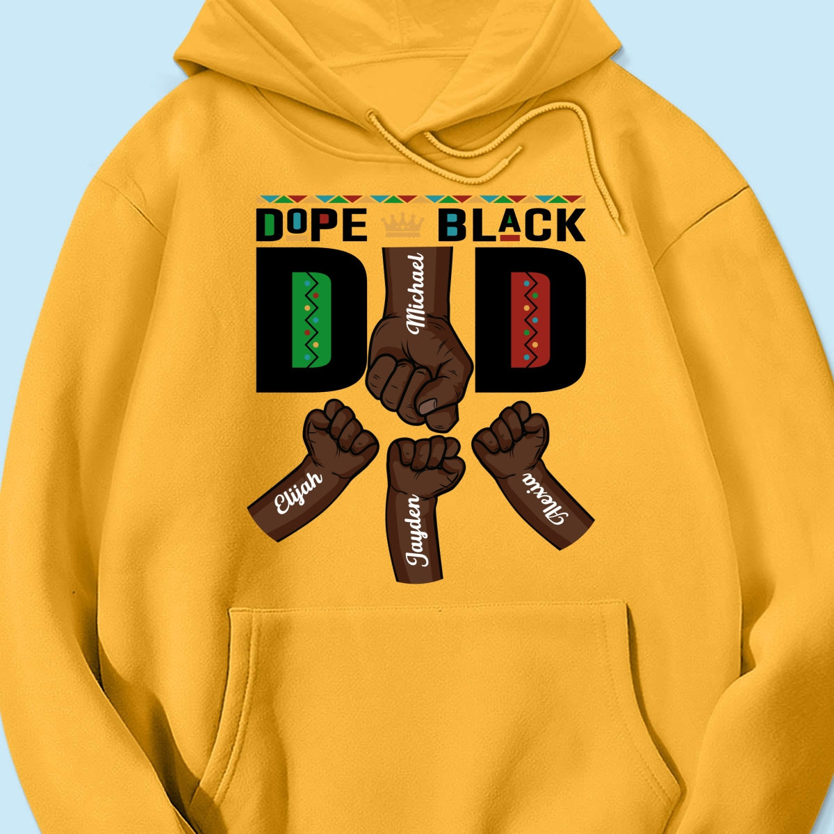 Dope Black Dad Fist Bump Father‘s Day Gift Personalized Shirt