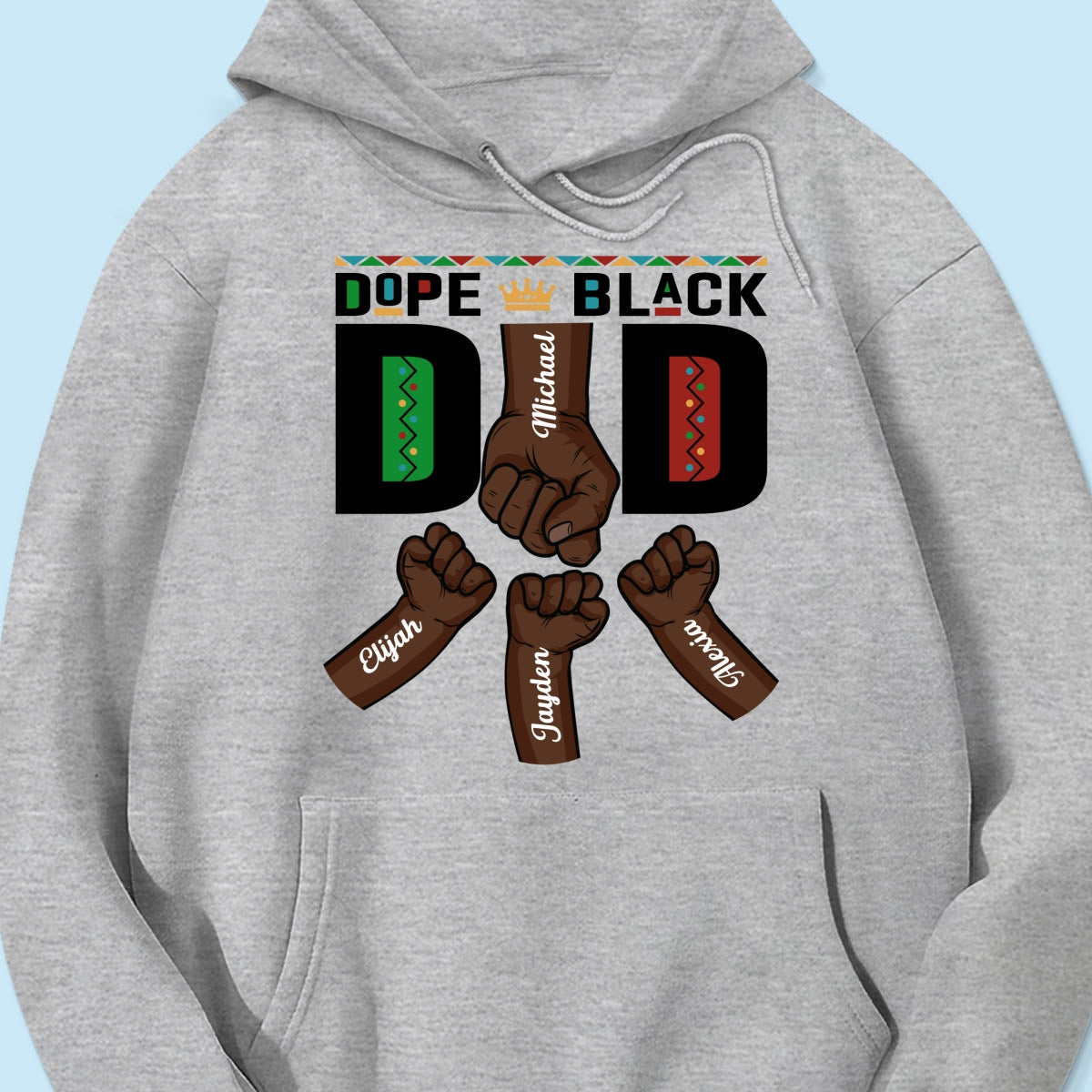 Dope Black Dad Fist Bump Father‘s Day Gift Personalized Shirt