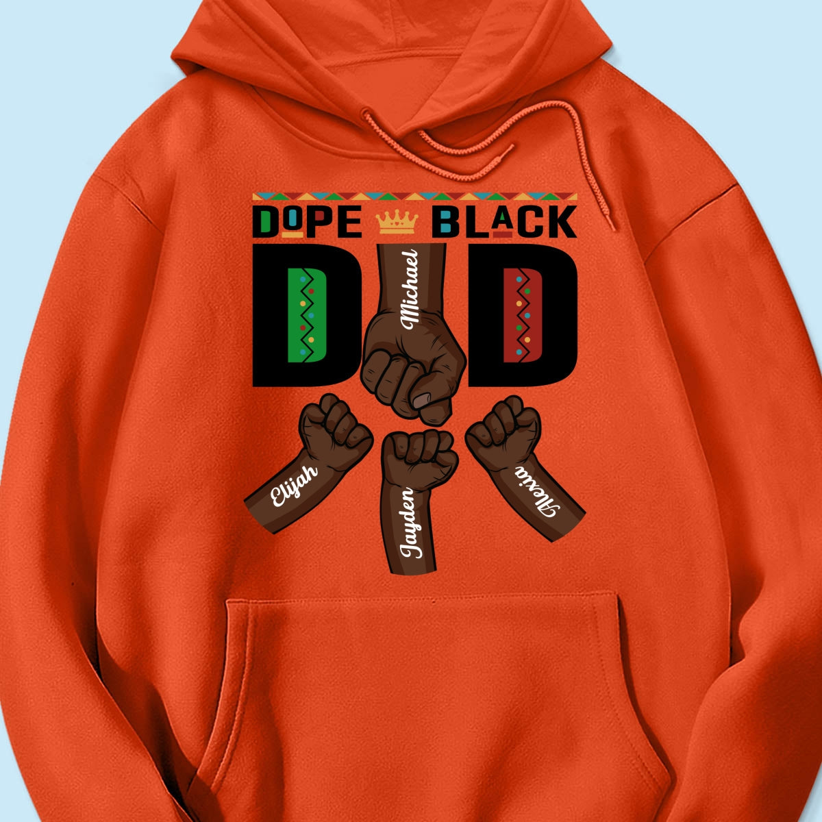 Dope Black Dad Fist Bump Father‘s Day Gift Personalized Shirt
