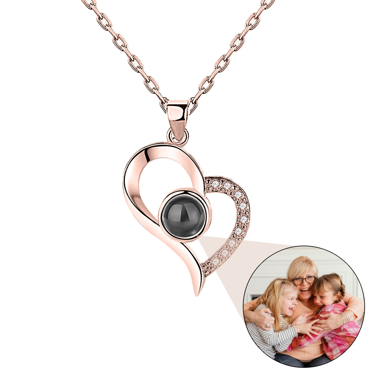 Photo Heart Pendant Necklace, Mother’s Day Gift, Gift For Best Friends
