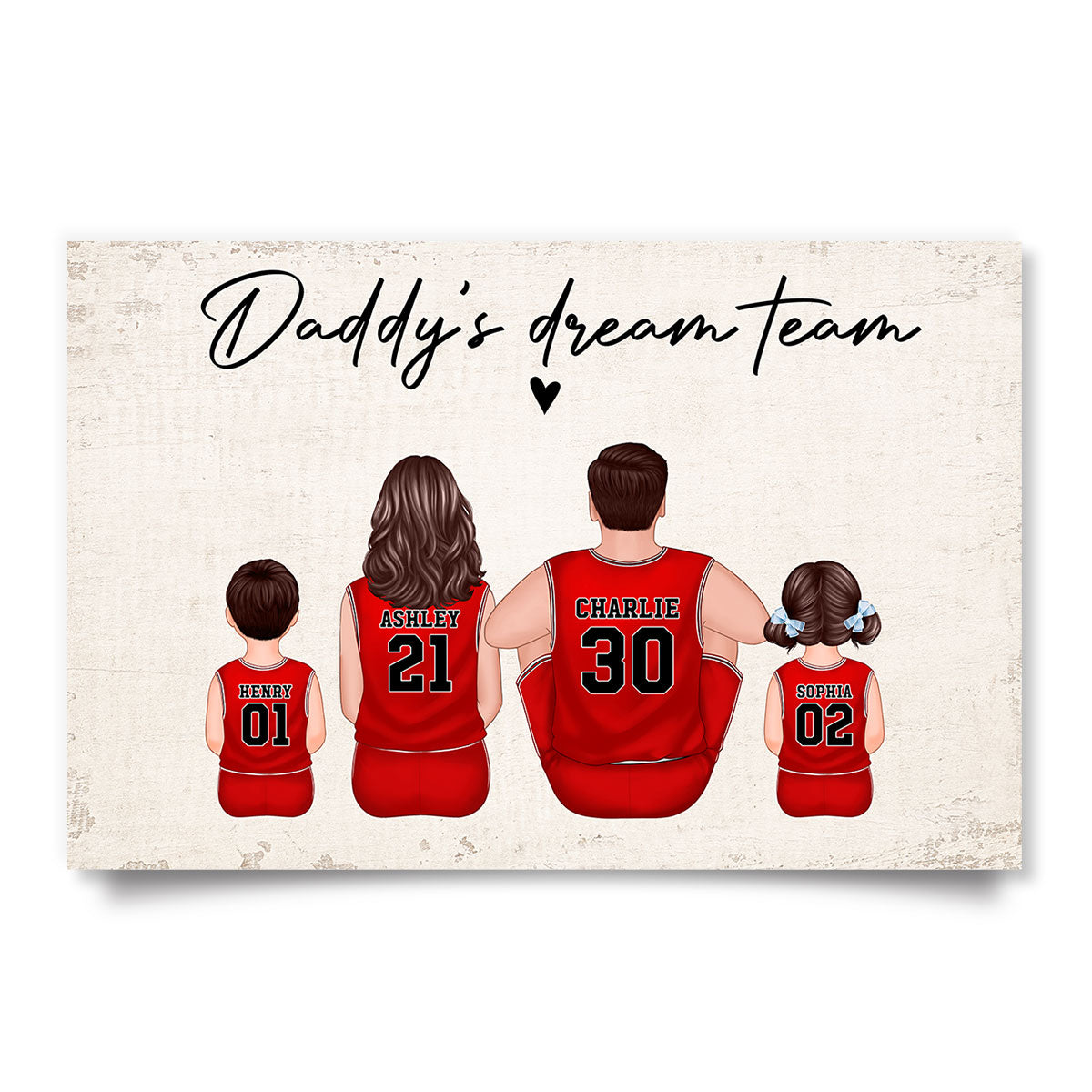 Basketball Team - Personalized Poster - Gift For Dad, Gift For Husband, Gift For Grandpa