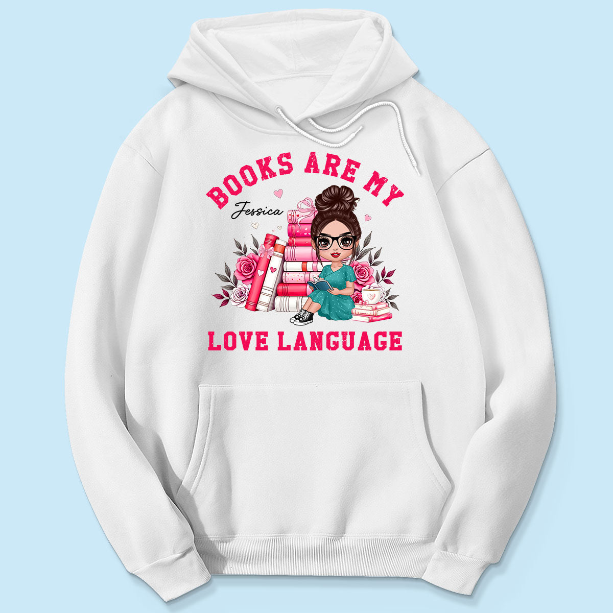 Books Are My Love Language Gift For Book Lover, Bookworm Personalized Shirt