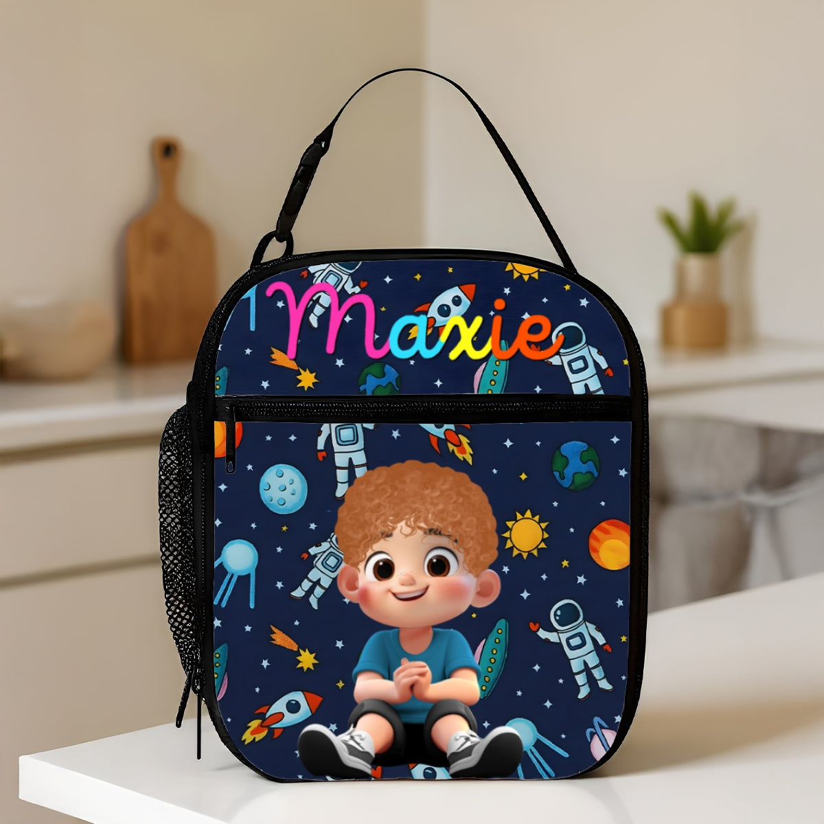 Personalized Insulated Kid Lunch Bag, Back to School Meal Tote Kit for Girls, Boys