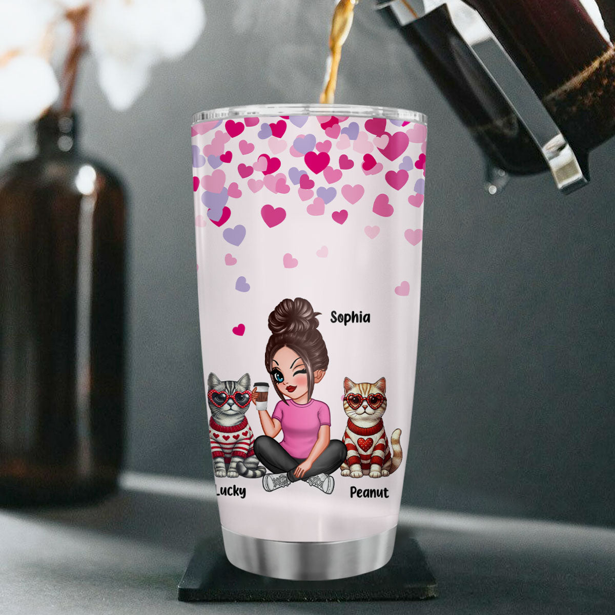 My Cats Are My Personalized Cat Mom Tumbler
