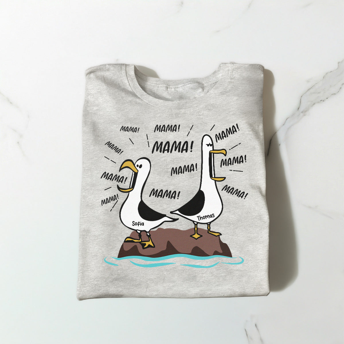 Mwen-Mama Mama! Mama! Mama! - Personalisiertes Shirt - Lustiges Muttertagsgeschenk fr Mutter