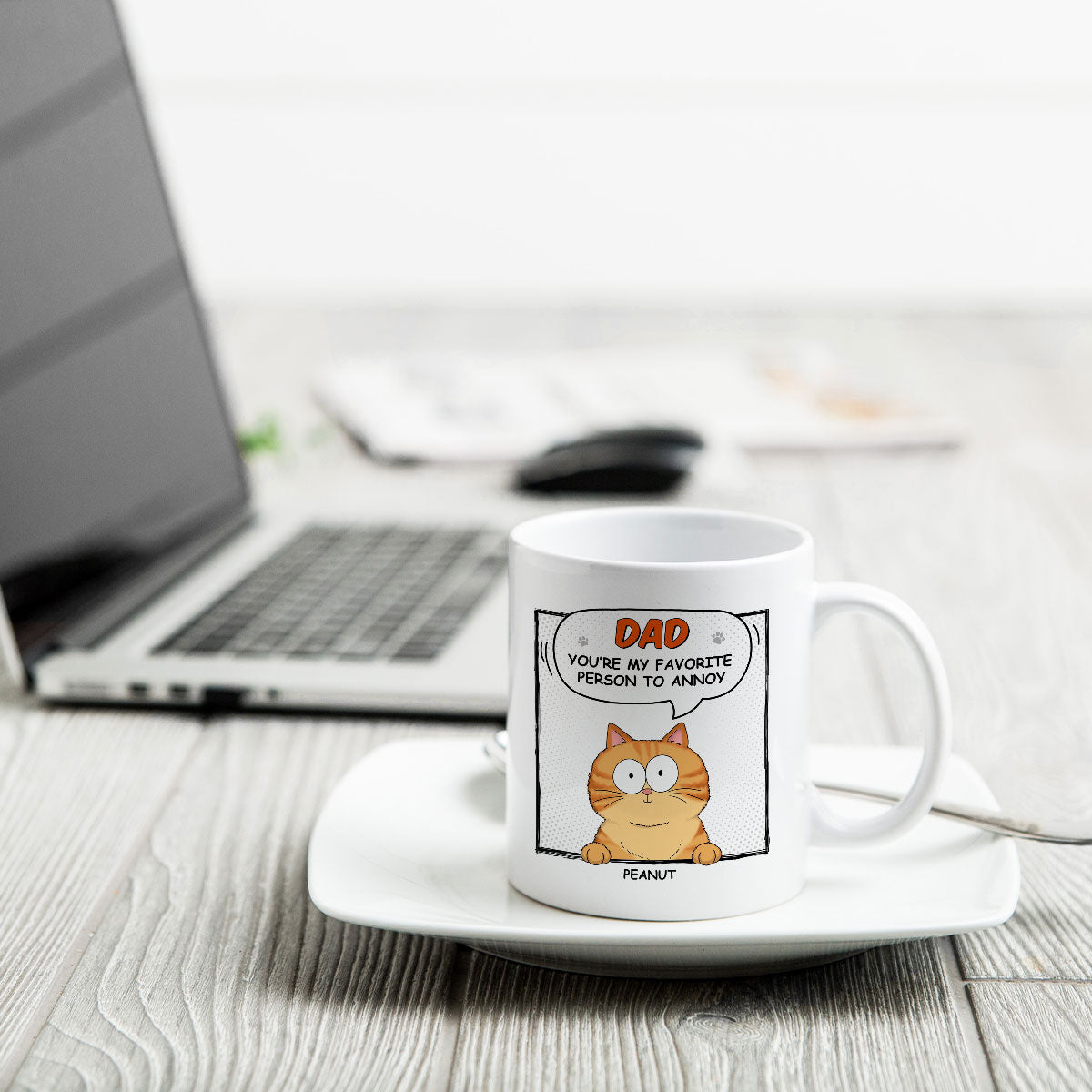 Favorite Person To Annoy Cat Dad Personalized Mug