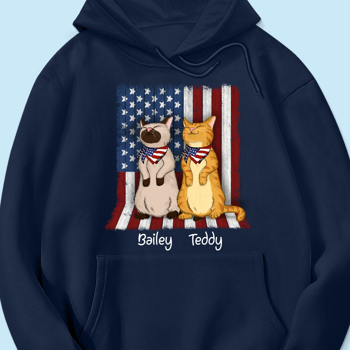 Nation Flag Standing Cat 4th Of July Independence Day Personalized Shirt