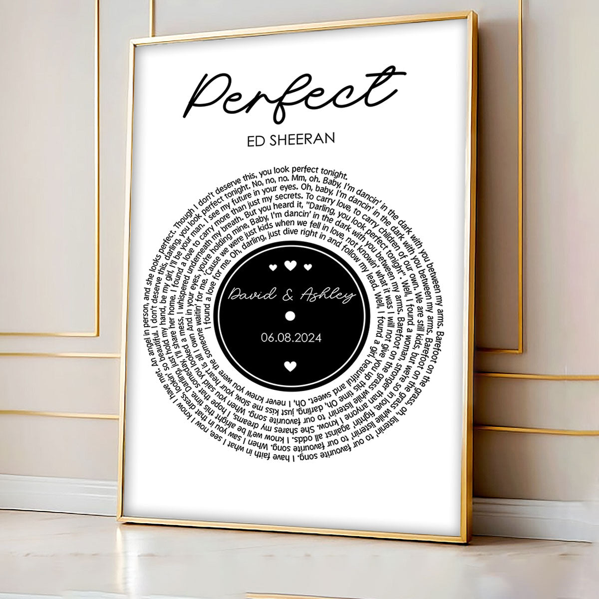 Couple Favorite Song Vinyl Record Personalized Poster, Heartfelt 2025 Gift For Couple, For Him, For Her