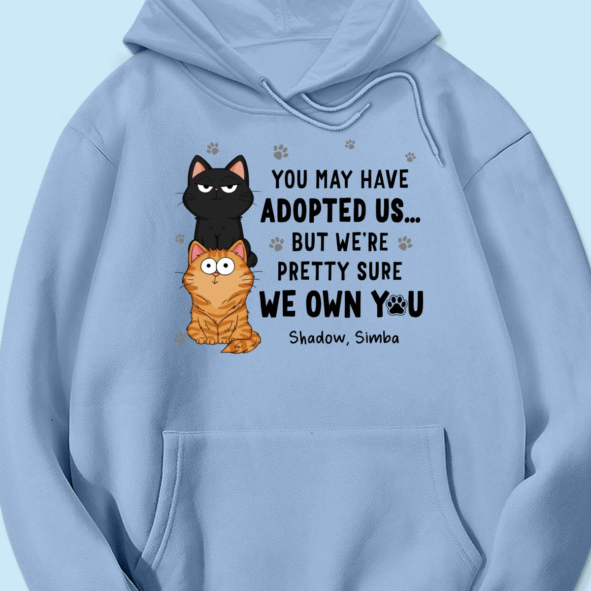 We Own You Human Servant Funny Gift For Cat Lover Stacked Cats Personalized Shirt