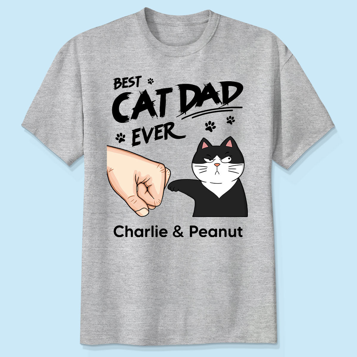 Certified Best Cat Dad Personalized Shirt, Funny Father's Day Gift For Cat Dad, Husband, Boyfriend