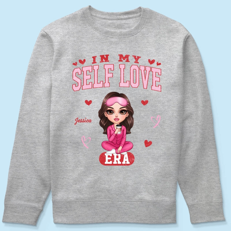 In My Self Love Era Valentine's Personalized Sweater, Personalized Anti- Sweater