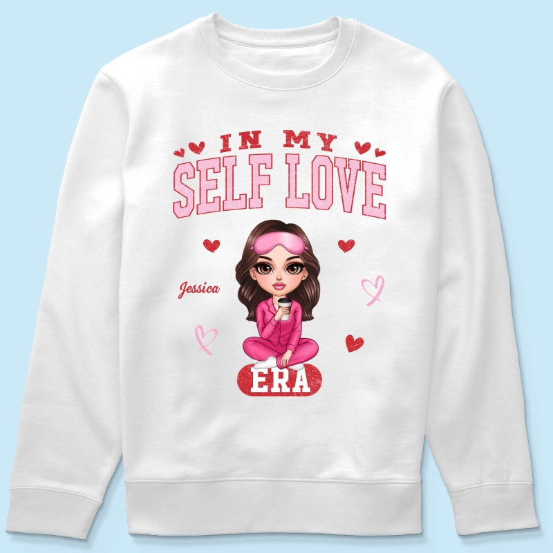 In My Self Love Era Valentine's Personalized Sweater, Personalized Anti- Sweater