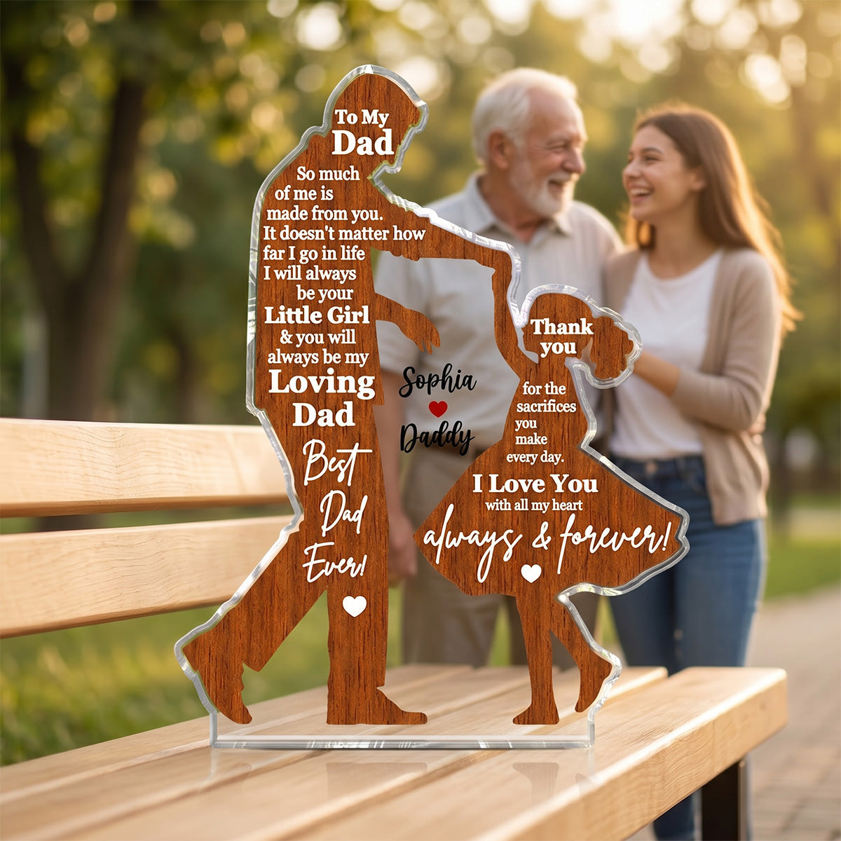 I Will Always Be Your Little Girl Father & Daughter Dancing - Personalized Acrylic Block Plaque - Sentimental Gift For Dad From Daughter